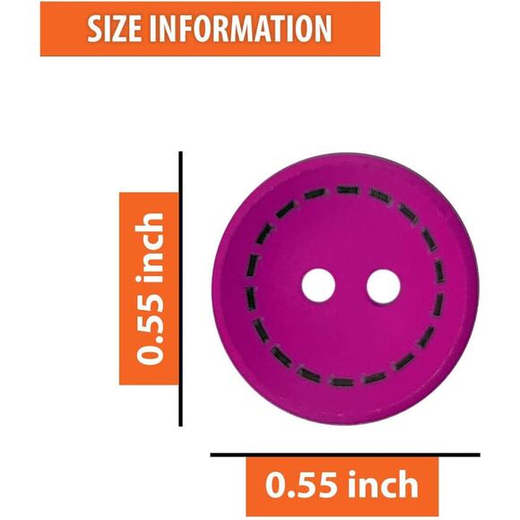 100 Pcs Colorful Wooden Round Buttons With 2 Holes Rustic Buttons For Cloth US - Picture 4 of 10